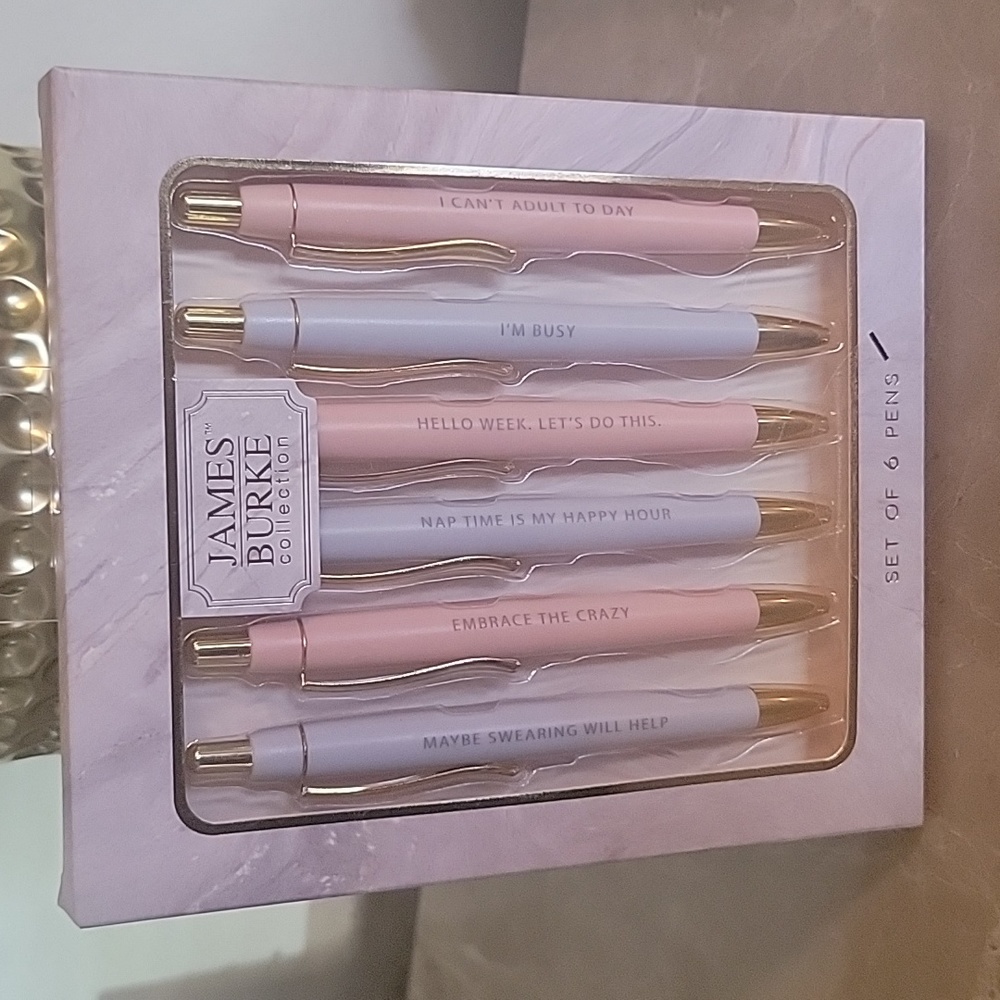 James Burke Collection Pack of 6 Pens, New-in-Box